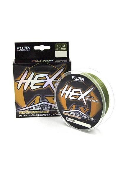 Fujin Hex Braid 4x 150mt Moss Green PE Rope Fishing Line