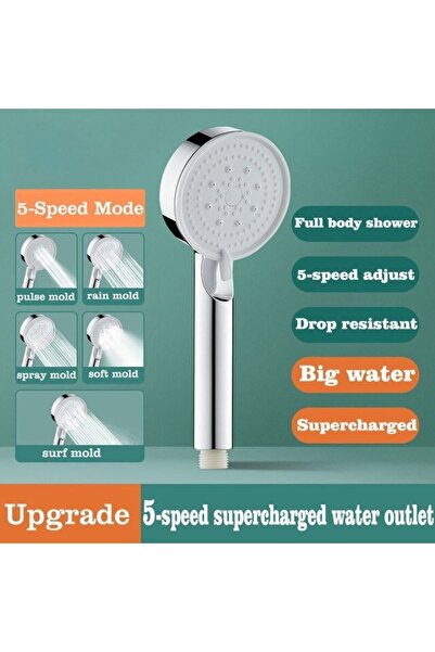 Kaşbaşı Home 5 Fonksiyonlu Yüksek Basınçlı Ayarlanabilir Duş Başlığı