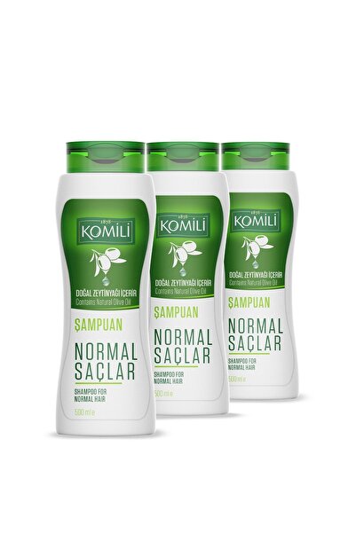 Komili Normal Saçlar İçin Vegan Temel Bakım Şampuanı 3'lü Set- - 3 X 500 ML