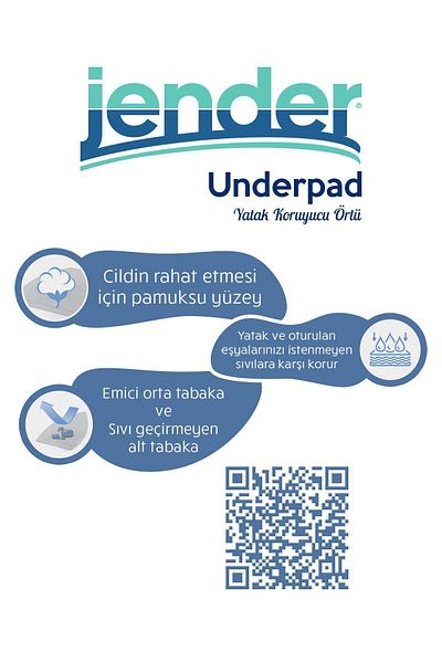 JENDER Patient Bed Protector Cover 60x90 Serme Cloth - 30 Pieces - 1 Pack