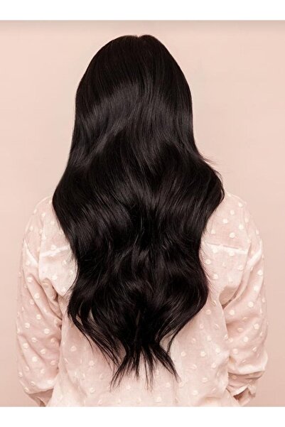 AKOLİFE Siyah Yarım Ay +2 Yan Çıt Çıt Set - Gerçek Saç Görünümlü 1. Kalite Is...