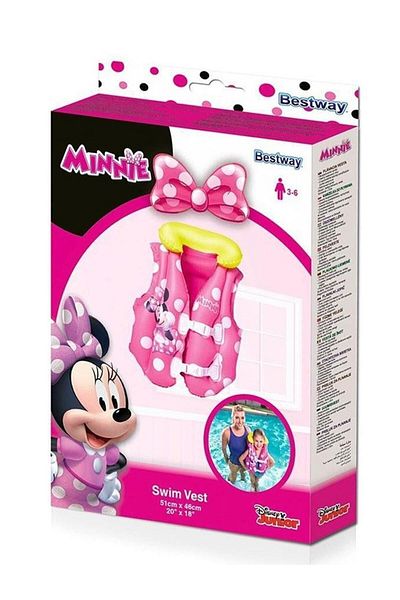 BESTWAY Minnie Mouse Children's Life Jacket 51x46 Cm Double Safety