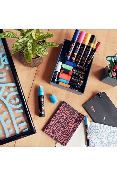 Uni Posca PC-5m 1.8-2.5mm - 7+1 مجموعة ألوان الزهور