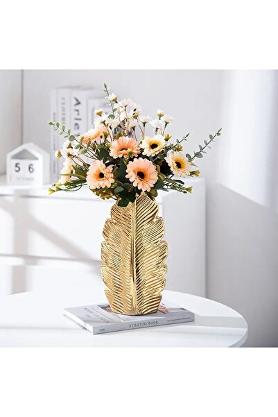 Luthien Set of 2 Leaf Vase - Gold