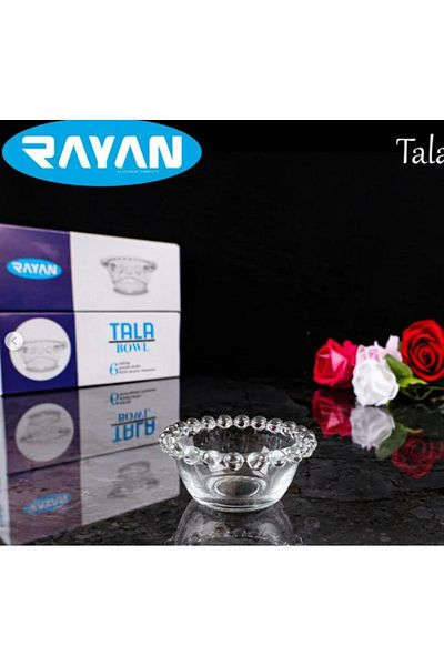 Rayan Glass Tala Bowl - 6-Piece Beaded Jam Bowl