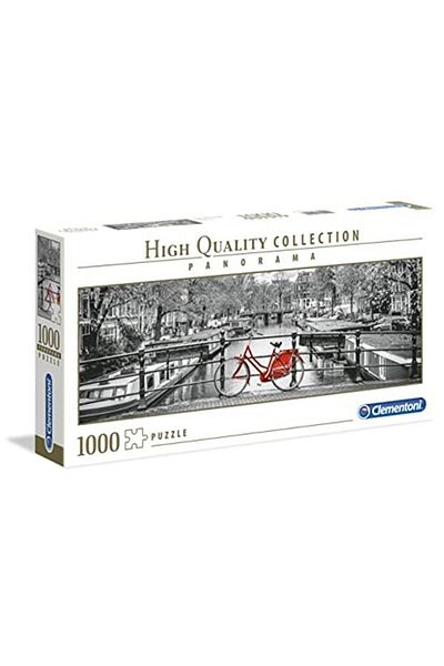 CLEMENTONI 39440 Collection Panorama Puzzle, Amsterdam Bicycle For Adults And Children 1000 Pa