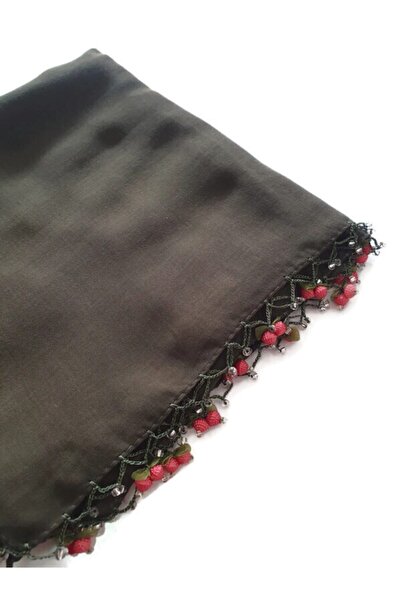 BENLİ اليدوية الكرز الدانتيل لون عادي وشاح كتابة المهر هدية 100x100cm