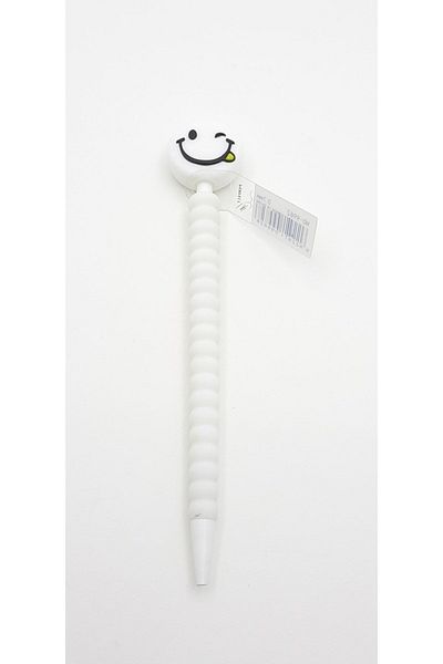 PERFECT White 0.7 Versatil Pen with Smiling Face Emoji