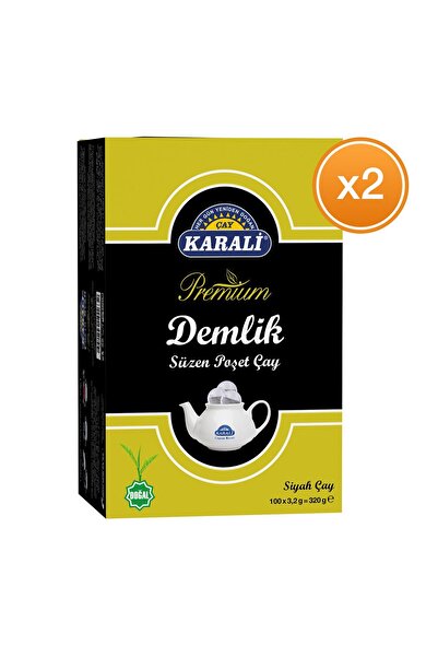 Karali Çay Premium Demlik Poşet Siyah Çay 100x3,2 gr X 2 Adet