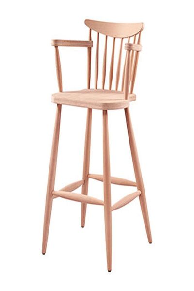 Aksu Mobilya Kırlangıç Kollu Bar Sandalye Ahşap Mutfak Sandalyesi