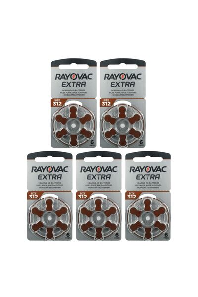 Rayovac Numara İşitme Cihazı Pili Extra 312 6x5 30 Adet