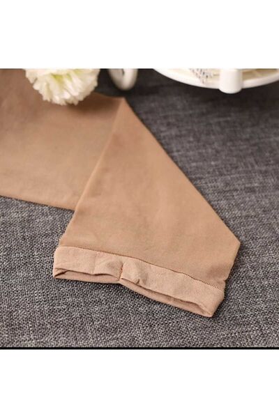 Dark SKIN COLOR THIN PANTYSOCKS WITH OPEN TOES