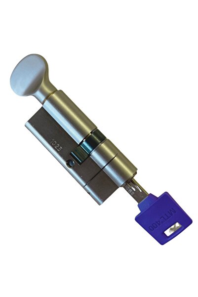 Mul-T-Lock Mtl 400 Classic Pro - Nickel Satin Bilister with Latch and Barrel Trap, 3 Keys (69mm, 31x38mm)