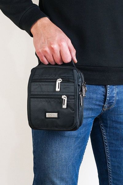 SEVENTEEN Black Waterproof Bag with Multi-Compartment Hand and Shoulder Strap 3497