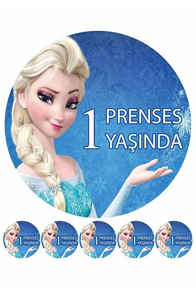 printiks Elsa 9 bucăți 20 cm 4 cm rotund ornament de tort comestibil pentru prăjituri cupcake zahăr pastă hârtie imprimare