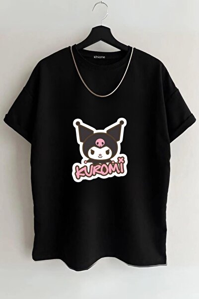 Massgai Μπλουζάκι Unisex Kuromi Design με εμπριμέ κοντό μανίκι 100% βαμβάκι