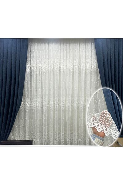 FİENS Scurtă 605 Sparkle Marmură Partea de jos Fagure Tulle Cortina Nu vrea să fi călcat 1e 2 straturi Plis