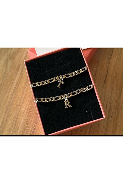 Hediyedukkani Non-Tarnish Steel 2-Piece Letter Bracelet Lover, Couple, Friend, Bracelet