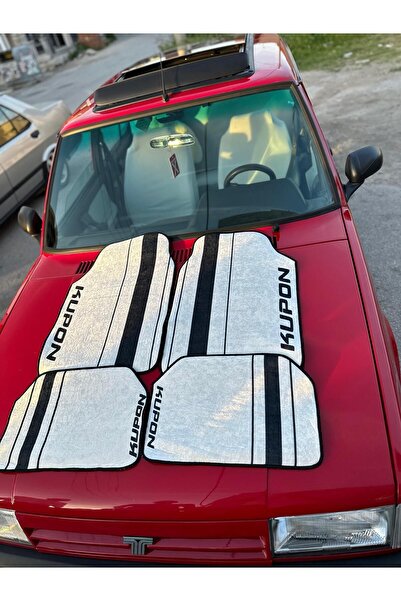 as garaj KUPON BEYAZ LÜKS OTOMOBİL HALI PASPAS