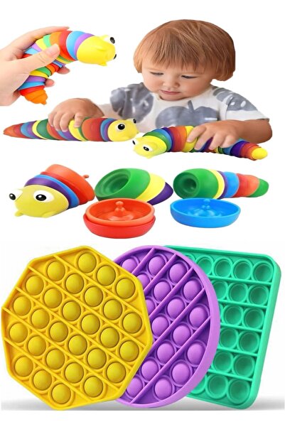 Hyd 3 قطع ألعاب تعليمية - بوبيت سادة، 3 قطع تفكيك، لعبة كاتربيلر، هدية كارني