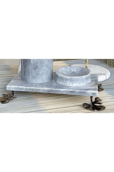 ege gross DECORATIVE BEIGE MARBLE GINKO ACCESSORY TRAY