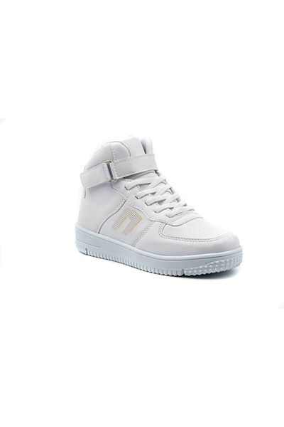 Cool Pantofi sport cu piele lungă de culoare albă Beijing