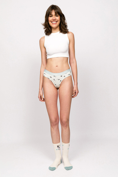 Paul Kenzie X Kurtaran Ev - Desenli Kadın Cheeky Külot - Frenchie