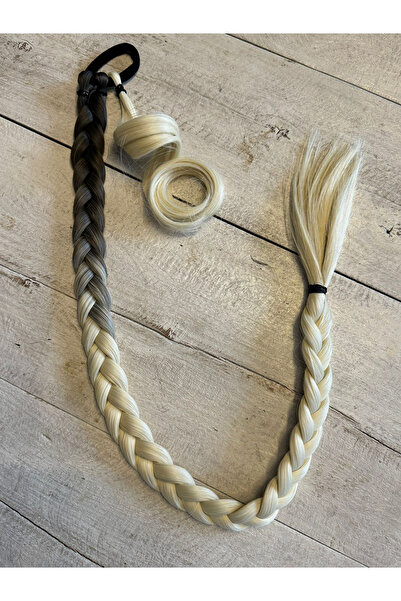 Suzan Peruk 80cm  Jumbo BOy Uzun Lastikli Örgü At kuyruğu saç ÇOK RENK SEÇENE...