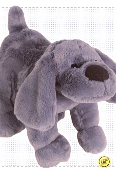 OMZ 1 Piece Dog Plush Anthracite 35cm Girl Boy Kids Educational Montessori Toys