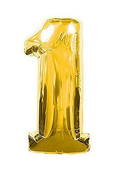 ikm balon Gold Foil Balloon 40'' Inc 100 Cm Number 1
