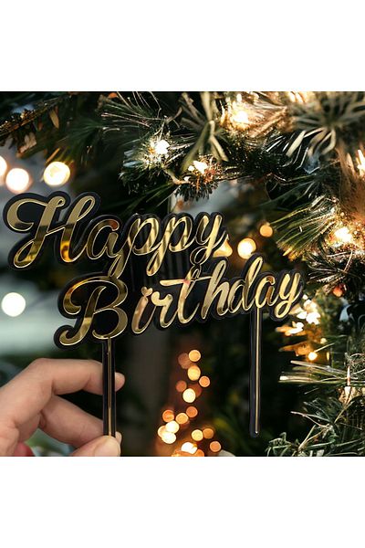 Zen Ahşap Tasarım زخرفة كعكة / زخرفة كعكة Happy Birday