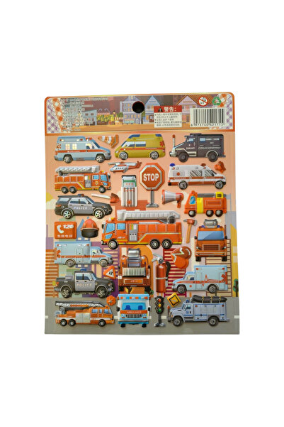 Bluoksweet 19,5  X18 cm Orta Boy araç ambulans polis itfaiye Puffy genç çocuk...