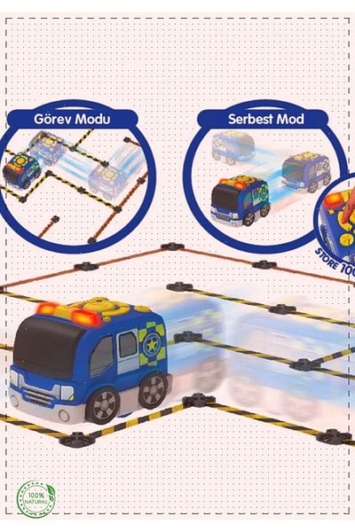 OMZ Silverlit Tooko 1 Piece Police Vehicle Programmable Playset - Girls Boys Kids Educational Toys
