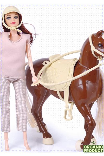 OMZ Jasmine Horse Baby Educational Montessori Toy - Brown-Beige, 1 Piece, Healthy Product