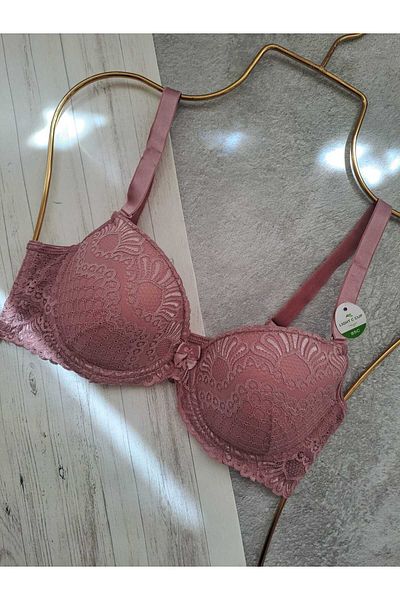 NARIYA Women's Plus Size Bra C Cup Gathering Lace Detailed Daily Comfortable Bra Underwear