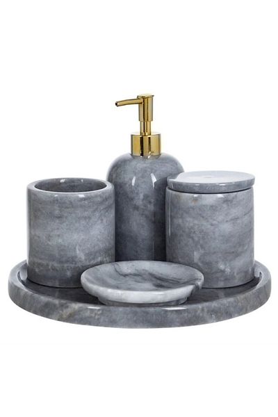 ege gross Decorative Marble 5 Piece Bathroom Set Set