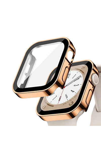 Quse Apple Watch 41mm Suya Dayanıklı Kasa + Ekran Koruyucu Kılıf – Rose Gold ...