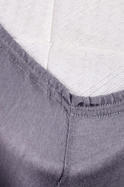 ATACA TEKSTİL Anthracite Colored Single and Double Elastic Sheet - 100% Cotton, Breathable Fabric