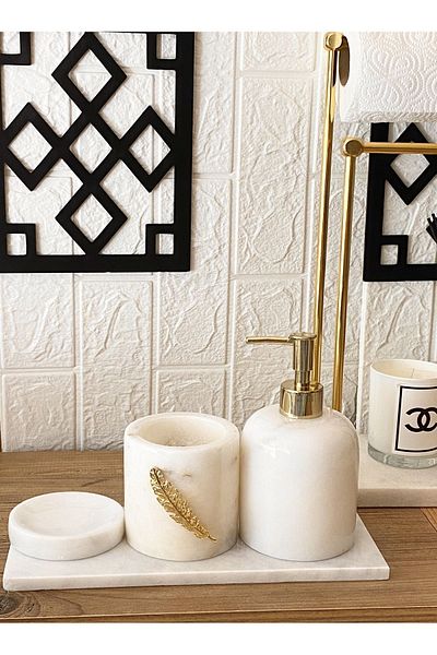 ege gross Marble 4-Piece Figured Bathroom Set