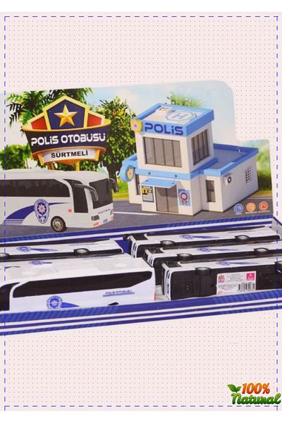 OMZ 1 Piece Police Bus Girls and Boys Educational Montessori Toys - Frictional