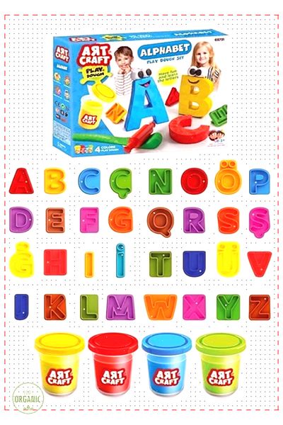 OMZ 224 Gr Boy Girl Alphabet Dough Toy Set - Educational Montessori
