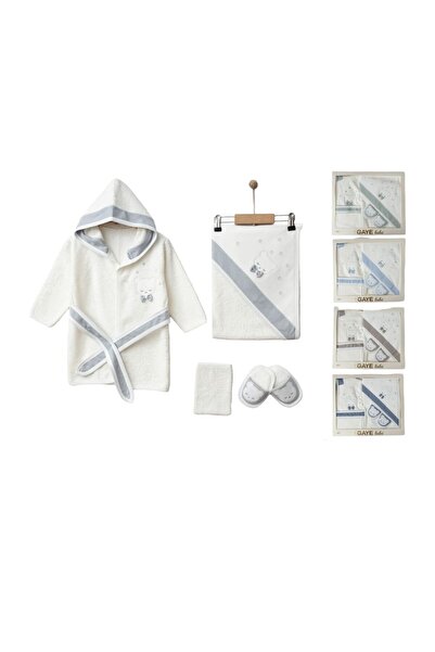 Gaye Bebe Antibakteriyel 1.Sınıf Havlu Ve Bornoz Seti