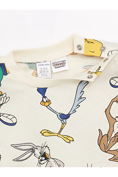 LC Waikiki LCW Baby - Bugs Bunny Printed Crew Neck T-Shirt and Shorts 2 Pieces Set for Baby Boy