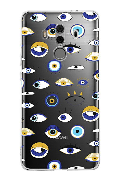 PrintiFy حافظة شفافة مطبوعة مقاس 1 ملم من Nazar Boncugu 2 متوافقة مع هاتف Hua...