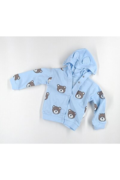 Nayinom Hobbe Baby Ayıcıklı Bebek Takım Mavi 3-6-9 Ay