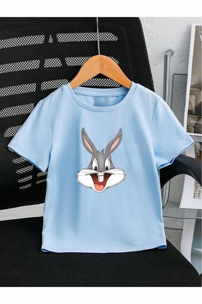 Evomind 1 tricou este un cadou pentru achiziții de 5 și mai sus în coș - Tricou pentru copii unisex Buggs Bunny Face Printed