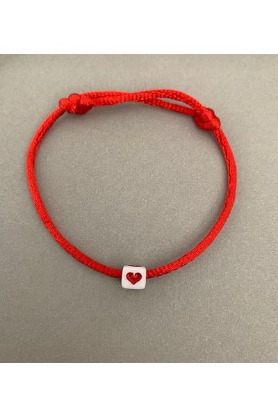 Misto Aksesuar Red Rope Bracelet with Heart