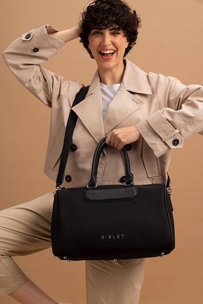 Sisley حقيبة سفر نسائية سوداء - SLY025