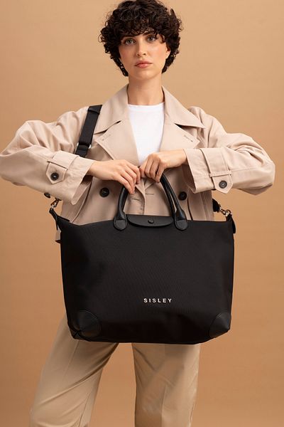 Sisley Geantă neagră de călătorie pentru femei - SLY023