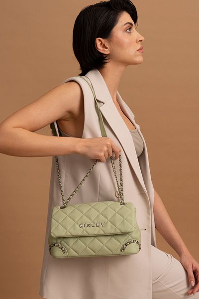 Sisley Geantă de umăr verde pentru femei - SLY077